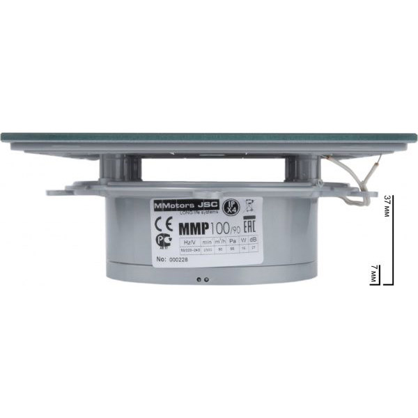 Вентилятор MMotors ММ-Р 06 світло-сірий надтонкий