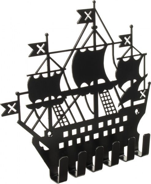 Ключниця Корабель 205х183x20 мм чорна