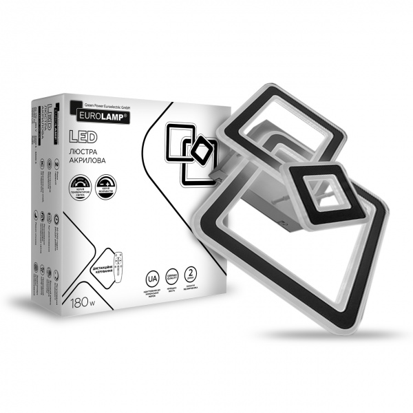 Люстра світлодіодна Eurolamp A19 біло-чорний LED-LS-180-A19 