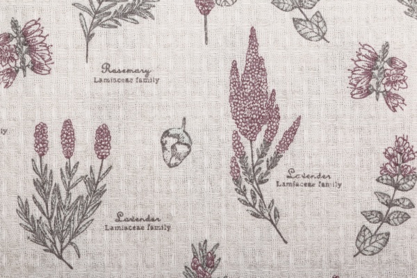 Рушник вафельний лаванда 45x60 см Luna бежевий із малюнком 