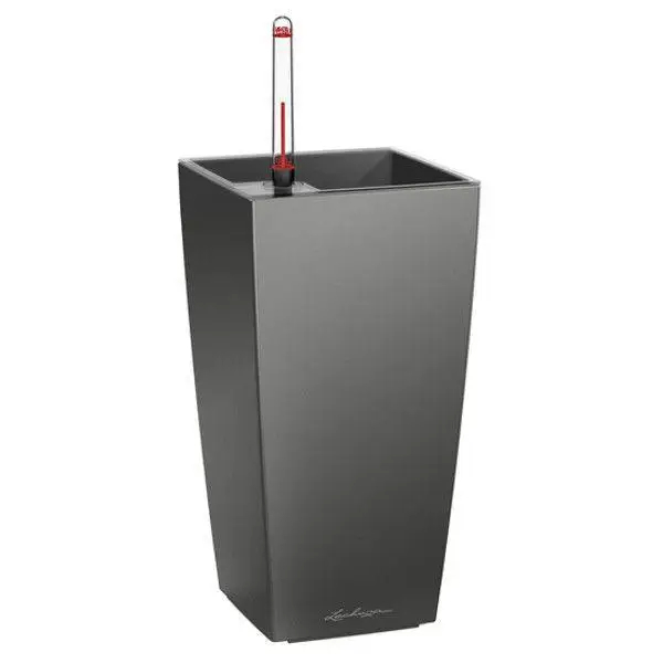 Вазон пластиковий Lechuza Maxi Cubi 18053 квадратний 1,5 л антрацит 