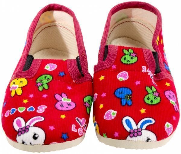 Капці для дівчаток Экотапок Резинка червоні з супінатором 1025 р.28