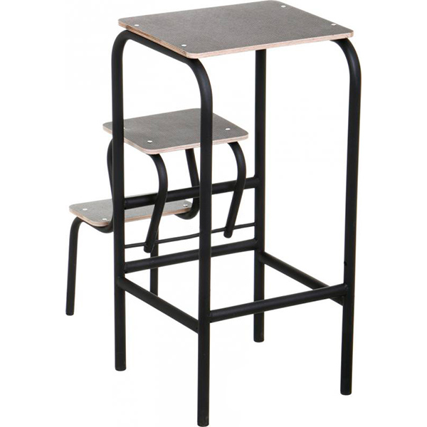 Табурет-лестница Лугалпроф черный / черный 