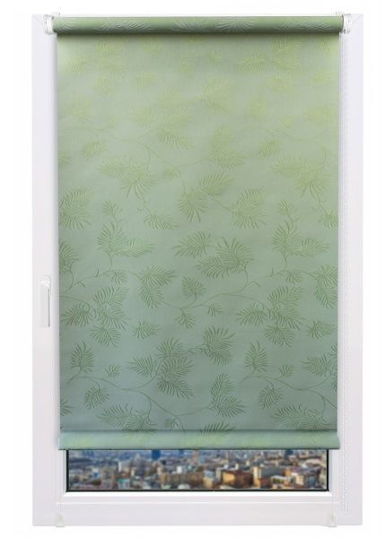 Ролета мини Delfa Престиж 68x170 см салатовая 