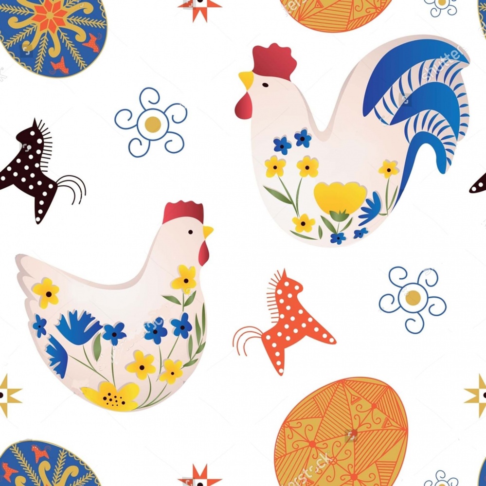 Салфетки столовые Silken петушки с крашенками 33х33 см 18 шт.