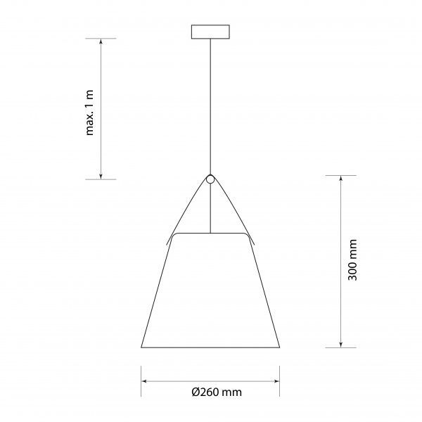 Підвіс Светкомплект D-260 Leather 1x40 Вт E27 чорний 