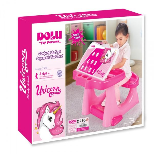Детская парта Dolu UNIKORN с боксом 2560