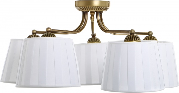 Люстра потолочная TK Lighting Peru 5xE27 медный 1977 