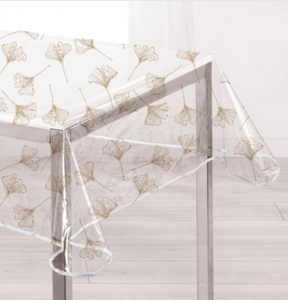 Скатерть ES0806-1TM 135x200 см прозрачный с рисунком Даріана 