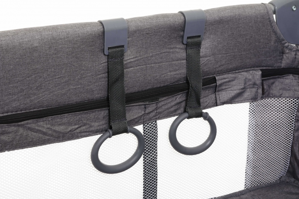 Манеж-ліжко Bambinelli 120х60х76 см темно-сірий H21-A6F4E8