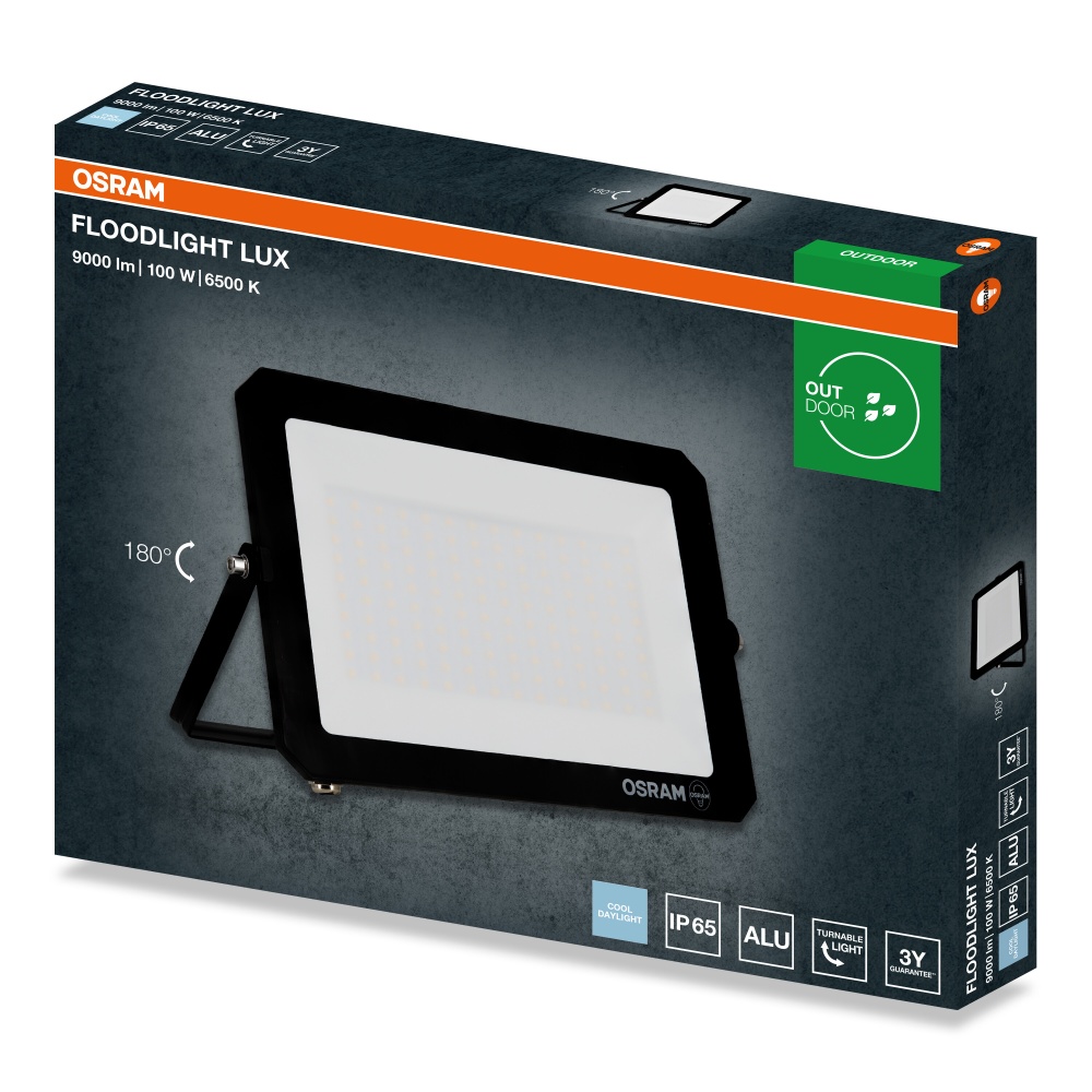 Прожектор світлодіодний Osram 100 Вт IP65 чорний FL LUX100W