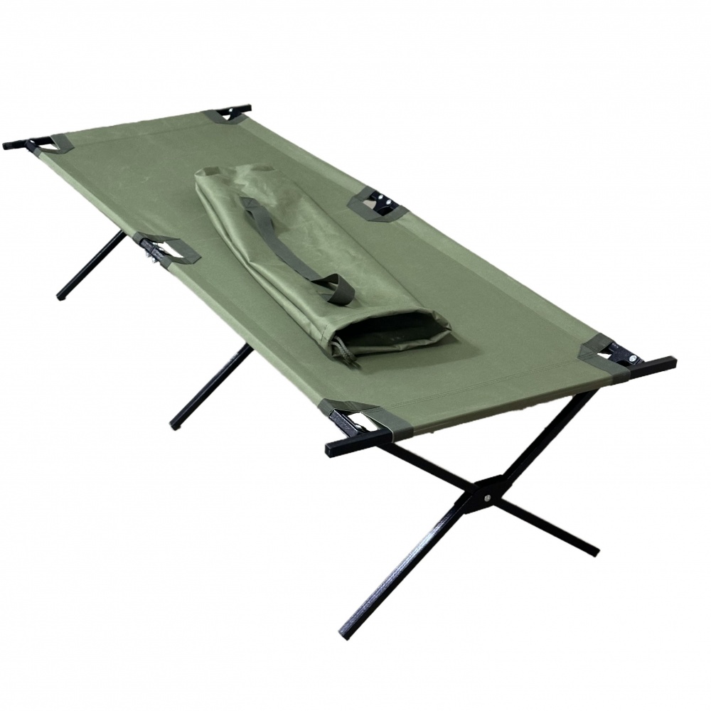 Раскладушка полевая типа NT усиленная зеленая Metalzavod