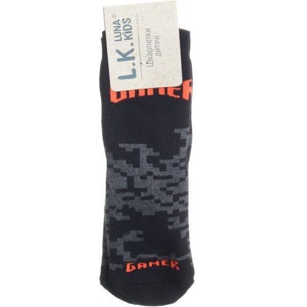 Носки детские Luna Kids № 5. Геймер 331007 р.18–20 черный 