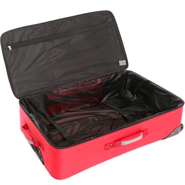 Валіза Underprice 1022NC червона з сірою смужкою 71х45х23 см