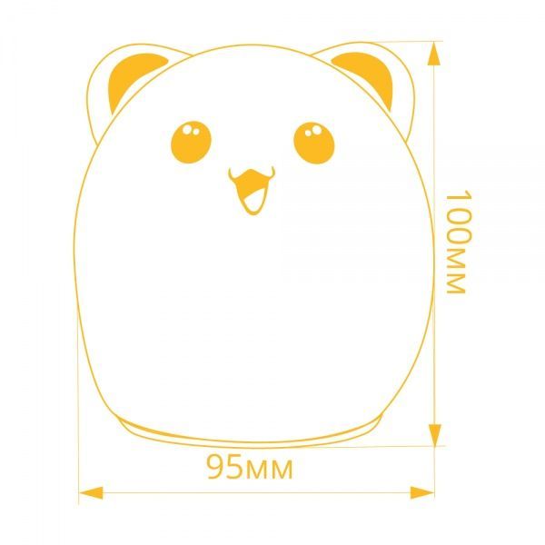 Ночник LightMaster силиконовый SNL-S04 Медведик RGB белый 