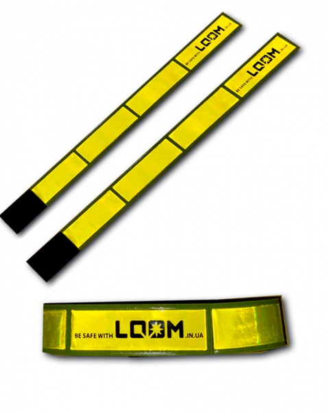 Пов'язка нарукавна світловідбивна ПВХ 3х38 см жовта (2 шт.) 