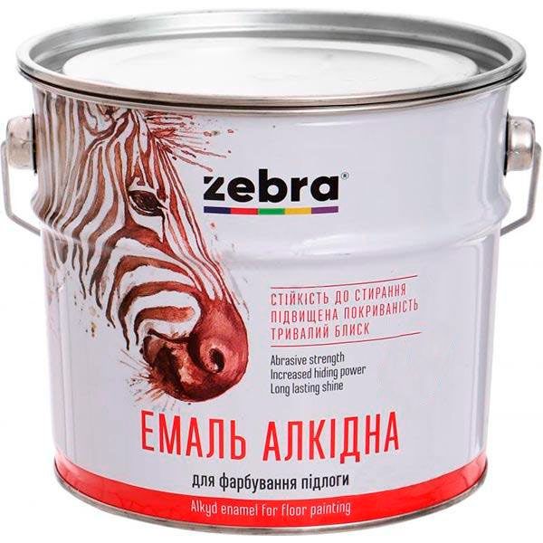 Емаль ZEBRA алкідна для підлоги ПФ-266 серія Акварель 887 червоно-коричневий глянець 0,25кг