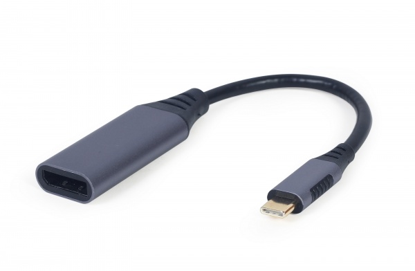 Адаптер Cablexpert A-USB3C-DPF-01, USB-C на DisplayPort, 4К 0,15 м grey (A-USB3C-DPF-01) 