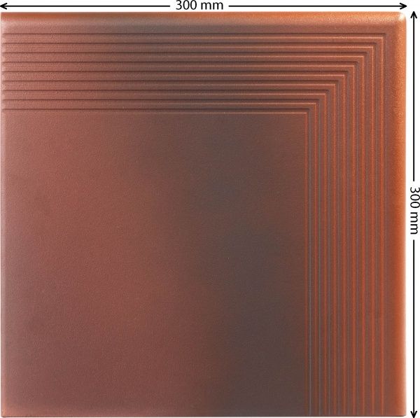 Клинкерная плитка OLD CASTLE RED STOPNICA NAROZNA 30х30х1,1 Cerrad