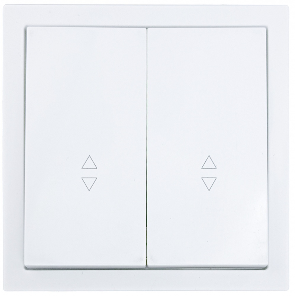 Механізм вимикача прохідний двоклавішний HausMark Juna без підсвітки білий