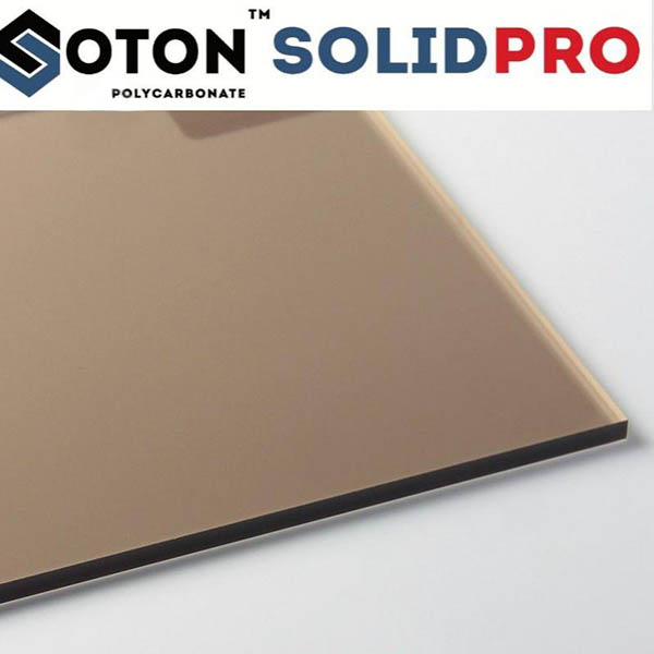 Поликарбонат монолитный SOTON Solid Pro 2 мм 2000х1025 мм бронзовый