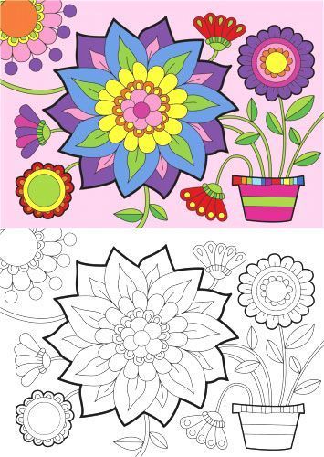 Раскраска «Magic flowers» 4402647021152