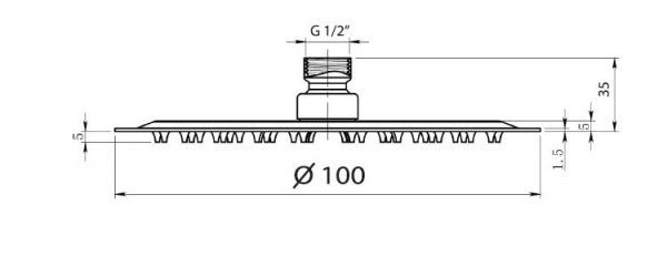 Лійка для душу Mixxen Атлантік Раунд MXBZ0466-100