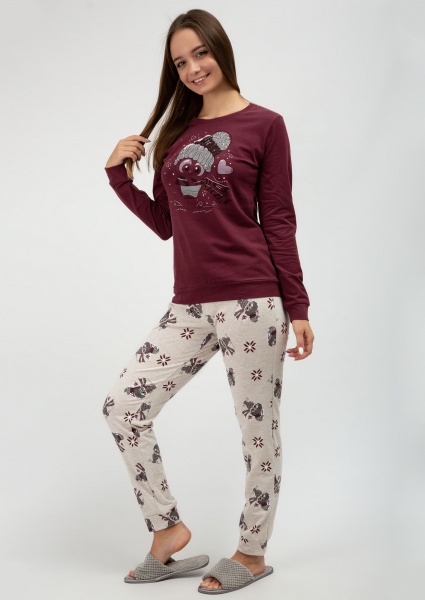 Пижама женская Roksana 1034/16049 р. 2XL баклажановый 