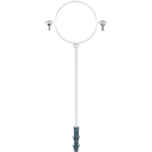 Кронштейн трубы металлический Сяйво L=220 мм D=90 мм белый 