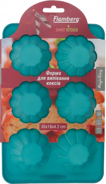 Форма для кексів Magic Ring 30*18*4,2 см бірюза Flamberg Smart Kitchen