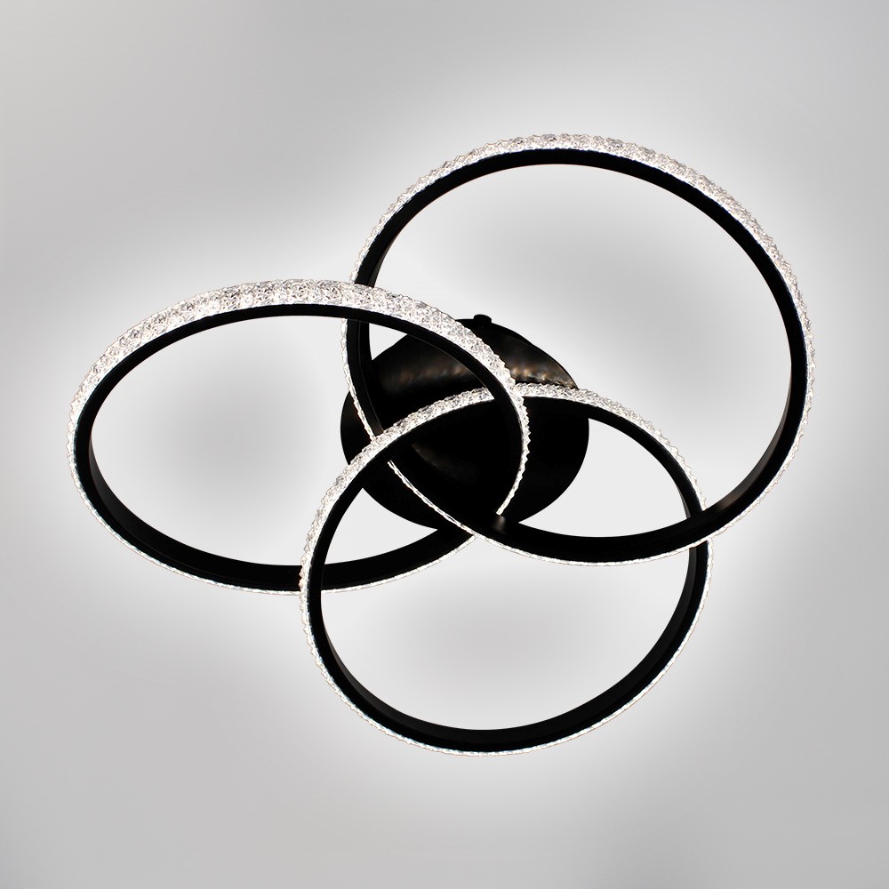 Люстра светодиодная ESLLSE VITA 3x80 Вт LED-модуль черный 10124