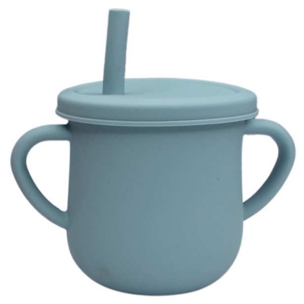 Поильник-чашка Lindo 2 в 1 150 мл серый LI 738-2