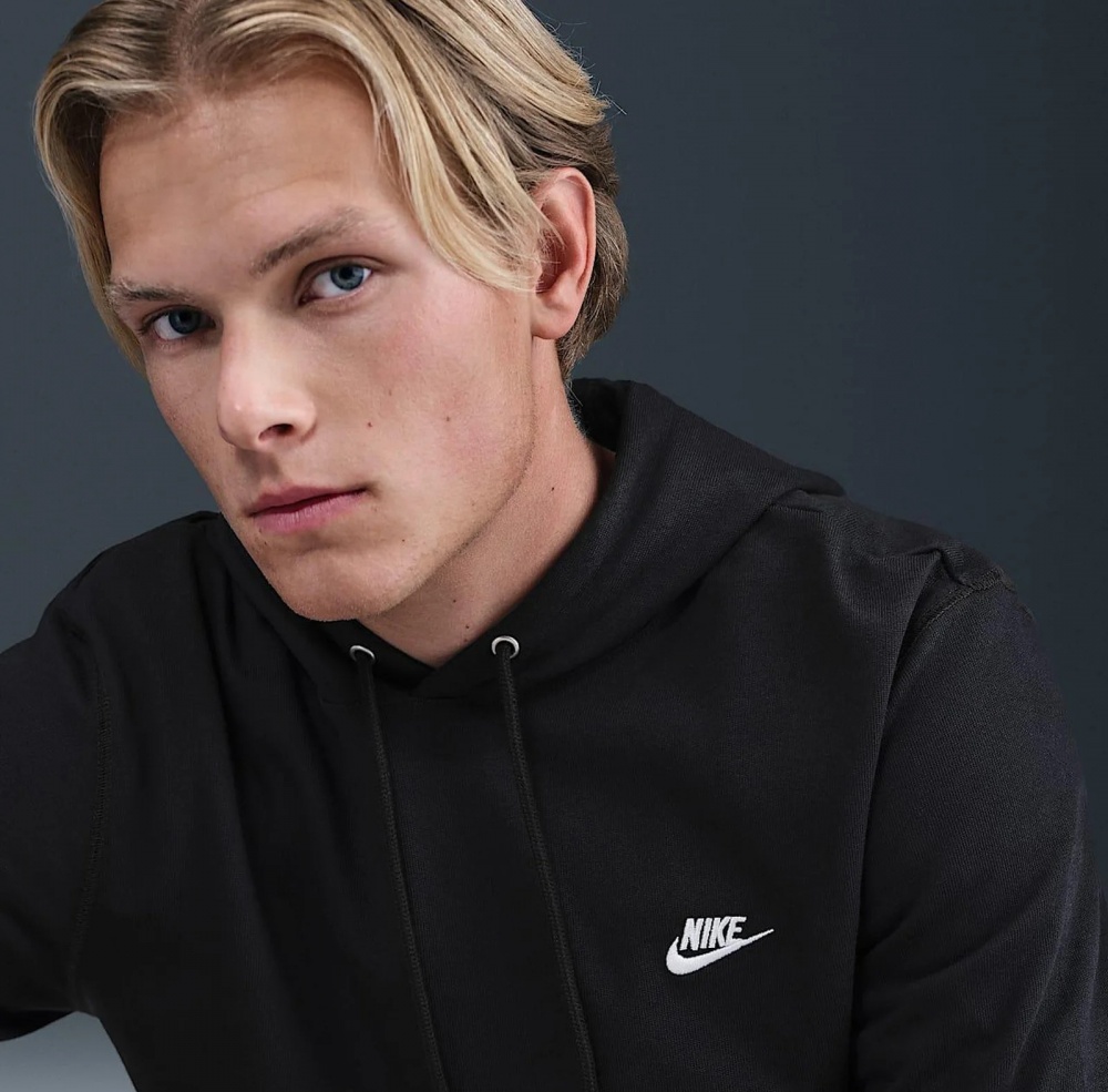 Джемпер Nike M NK CLUB KNIT PO HOODIE HV1151-010 р.M чорний