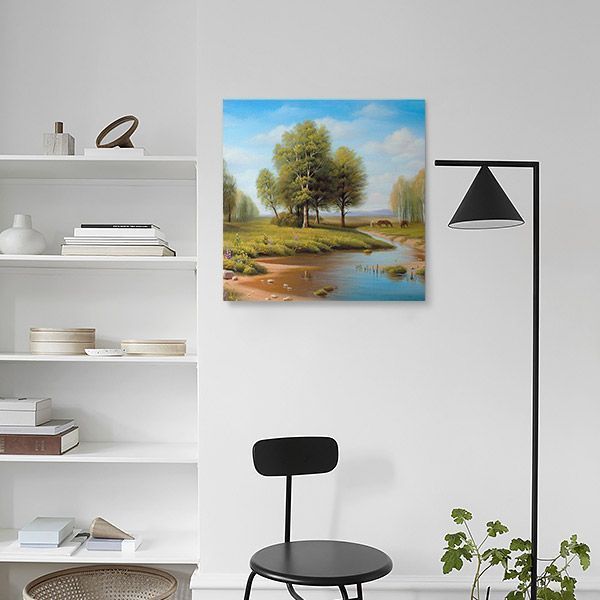 Репродукция Деревенский пейзаж 48x48 см i_48_00028 