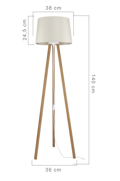 Основа торшера Luna Rodi 60 Вт E27 бамбук MDL.4377 