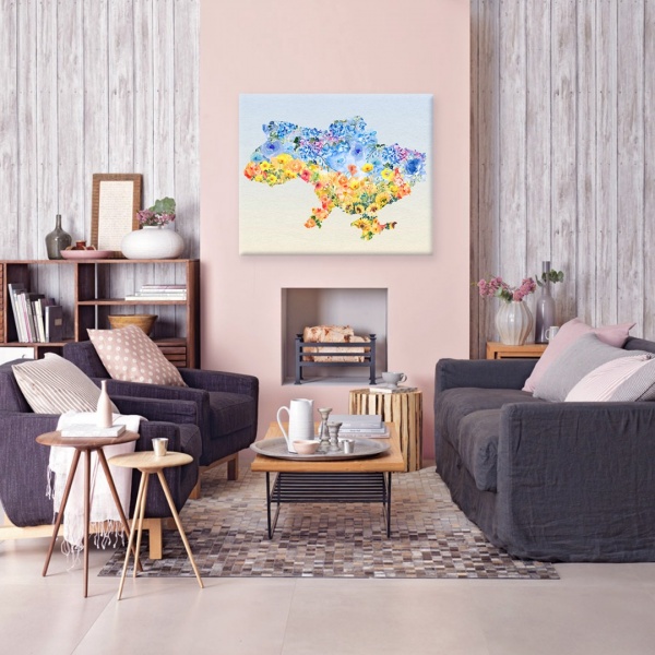 Постер Цветущая Украина 45x60 см Brushme 