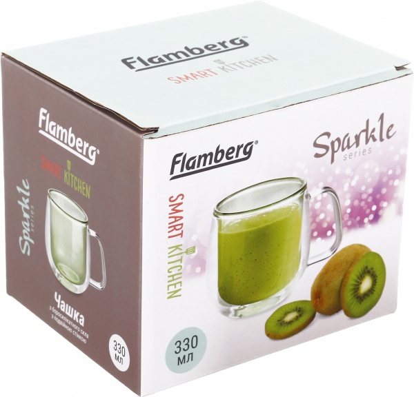 Чашка Sparkle Green 330 мл Flamberg Smart Kitchen
