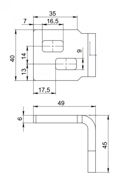Проушина гнутая Aspect Премиум №1 закаленное