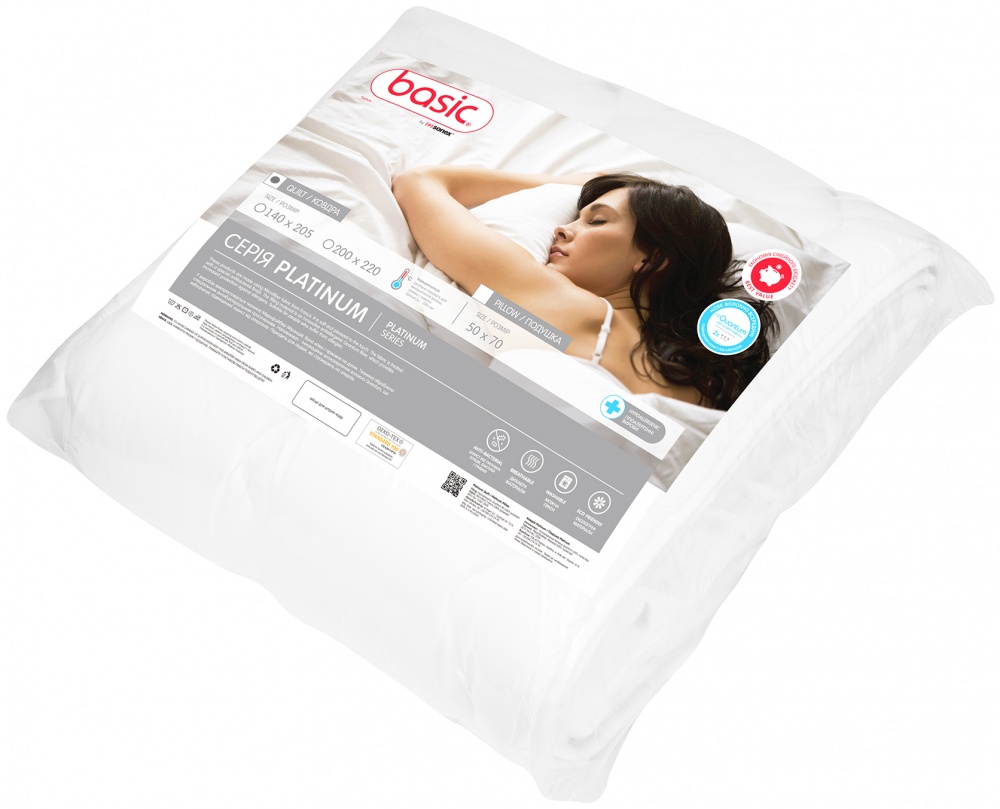 Одеяло демисезонное Basic Platinum 200x220 см Sonex белый