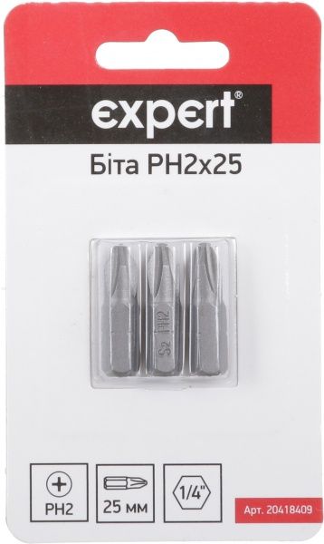 Бита Expert Ph2x25 3 шт.