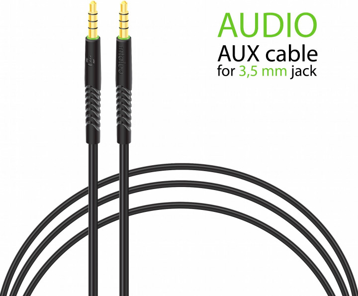 Кабель Intaleo mini-jack 3,5 мм 1,2 м AUX 3.5 мм чорний