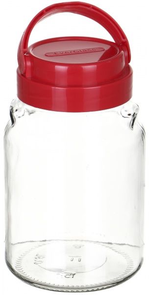 Банка стеклянная, с крышкой