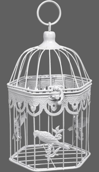 Клітка декоративна Cage Пташка 16х14,5х13.5 см білий 