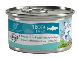 Консерва для взрослых кошек с чувствительным пищеварением Marpet Филе форели