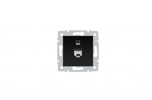 Механизм розетки компьютерная HausMark Stelo IP20 антрацит 501-4288-139