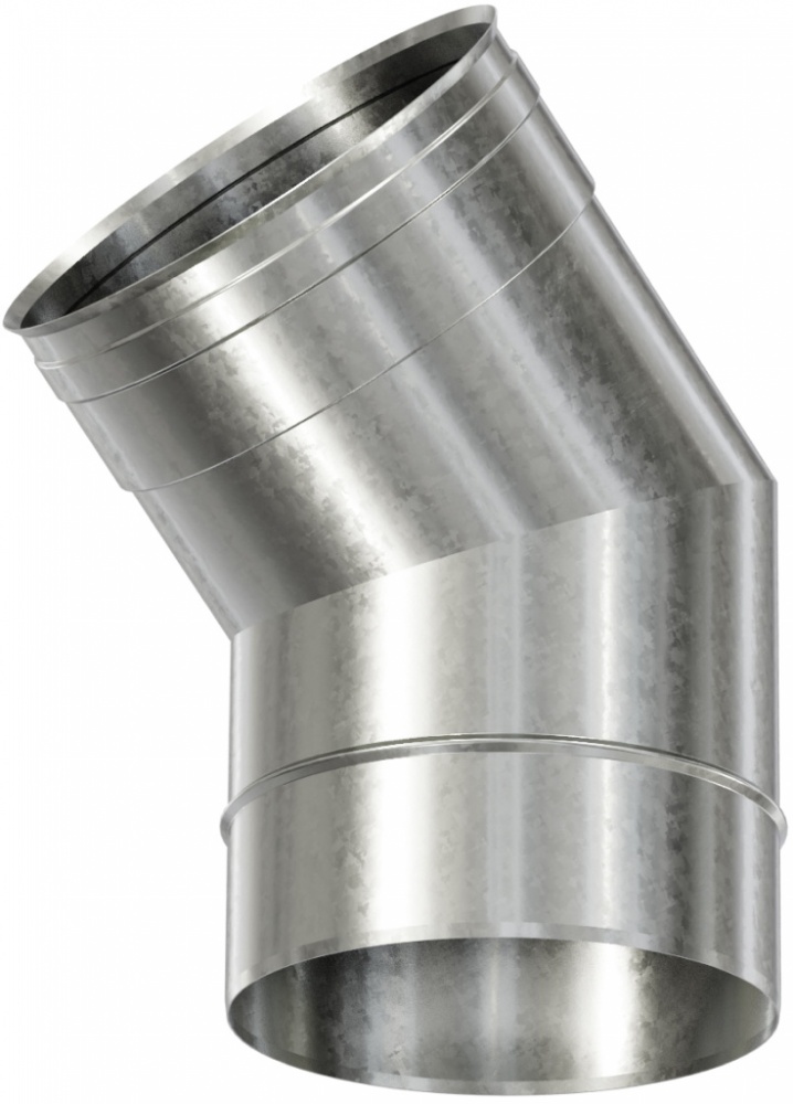 Коліно моно 1 мм нерж Ф130 мм 45° Versia-Lux