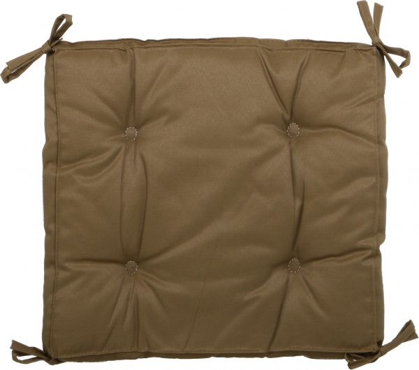 Подушка на стул 40х40 см светло-коричневая