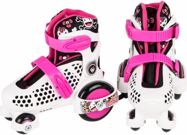 Роликові ковзани GW-169HB-01 р. 30-33 білийрожевий