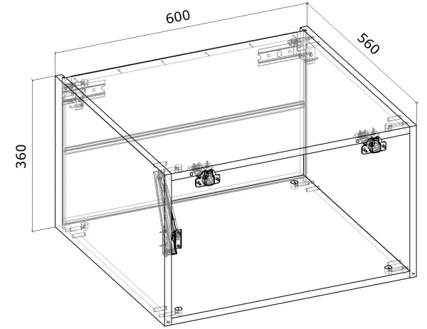Шафа верхня Грейд антресоль з підйомником (ТОП) 600x360x560 мм дуб сонома 