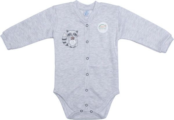 Боди детское унисекс Baby Veres Little raccon р.74 серый 
